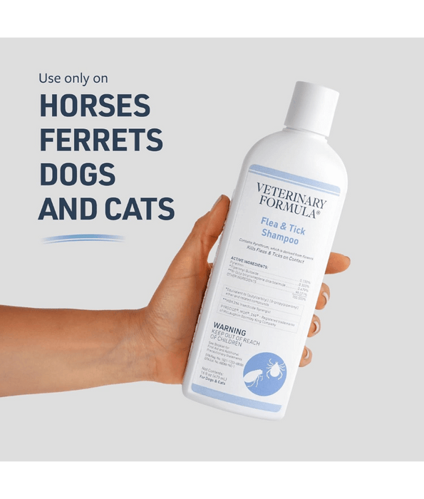 Synergy Labs - Veterinary Formula, Flea & Tick Shampoo For Dogs & Cats - 473 ml