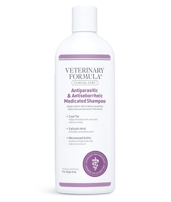 Synergy Labs - Veterinary Formula, Clinical Care Antiparasitic and Antiseborrheic Shampoo For Dogs - 473ml