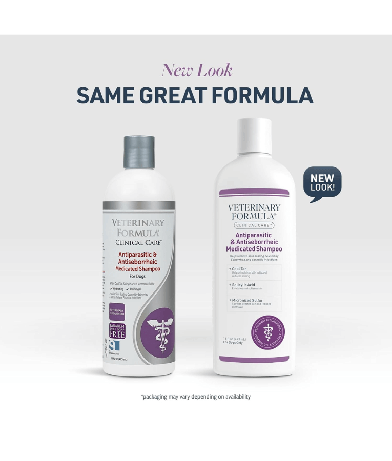 Synergy Labs - Veterinary Formula, Clinical Care Antiparasitic and Antiseborrheic Shampoo For Dogs - 473ml