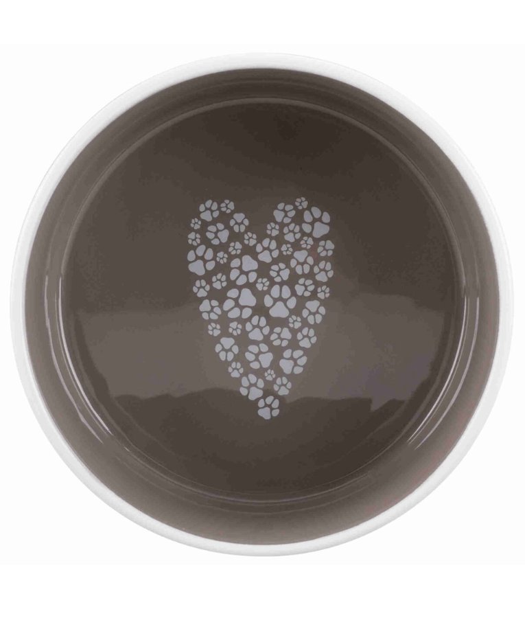 Trixie - Pet’s Home Ceramic Bowl, Cream/Brown, For Cats & Small/Medium Dogs – Small, Medium