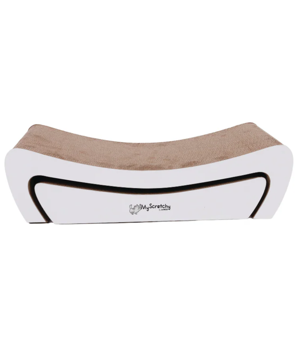 M-Pets - White Kansas Scratch Board, Textured Cardboard Surface, Double-Sided Use - 45×24×12cm