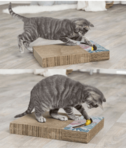 Trixie - Scratching Cardboard With 2 Balls With Catnip L38xW30xH5 cm