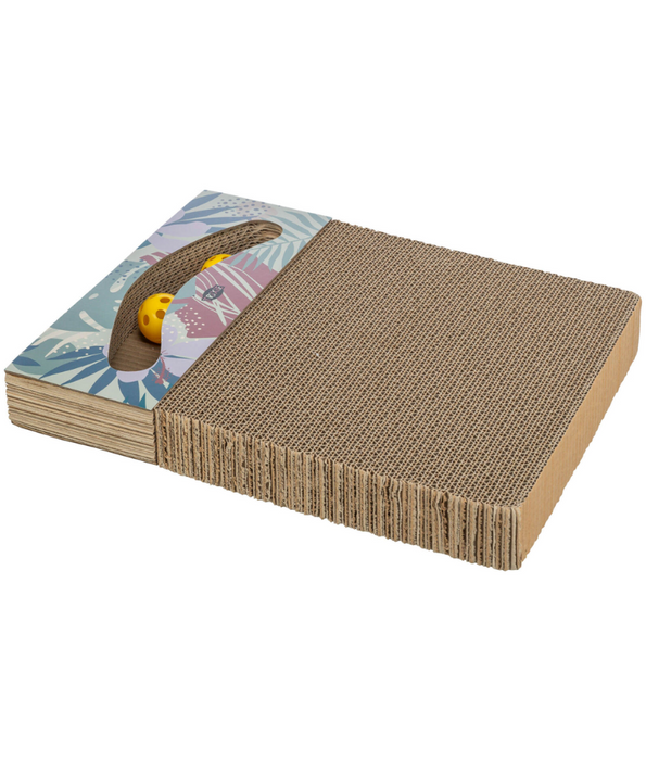 Trixie - Scratching Cardboard With 2 Balls With Catnip L38xW30xH5 cm