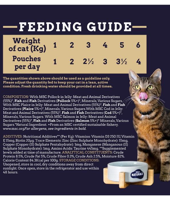 Webbox Naturals - Senior 7+, Meat & Fish in Jelly, Complete Wet Cat Food - 12 × 100g