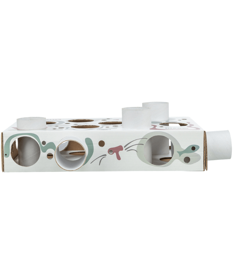 Trixie - Paws’n’Treats Box, Interactive Cat Puzzle Toy with Push-In Tubes - 35 × 7 × 20 cm