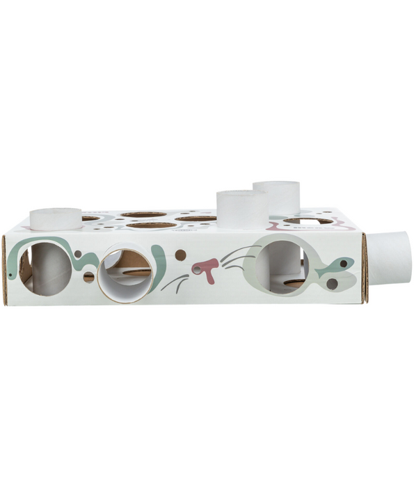 Trixie - Paws’n’Treats Box, Interactive Cat Puzzle Toy with Push-In Tubes - 35 × 7 × 20 cm