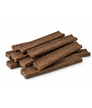 Virbac - Veggiedent FRESH Dental Chews, Plant-Based Formula, Dental & Digestive Support S- M stacked image of chews.