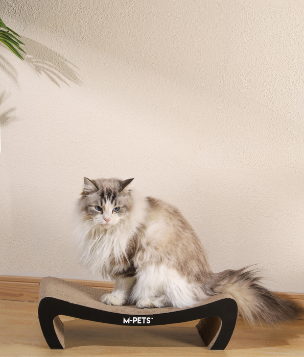 M-Pets - Black Kansas Scratch Board, Textured Cardboard Surface, Double-Sided Use - 45×24×12cm