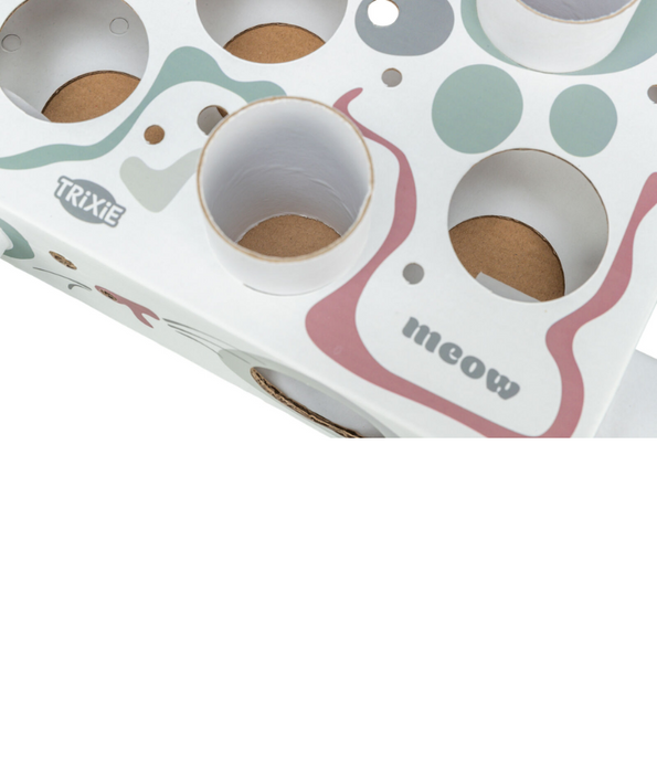 Trixie - Paws’n’Treats Box, Interactive Cat Puzzle Toy with Push-In Tubes - 35 × 7 × 20 cm