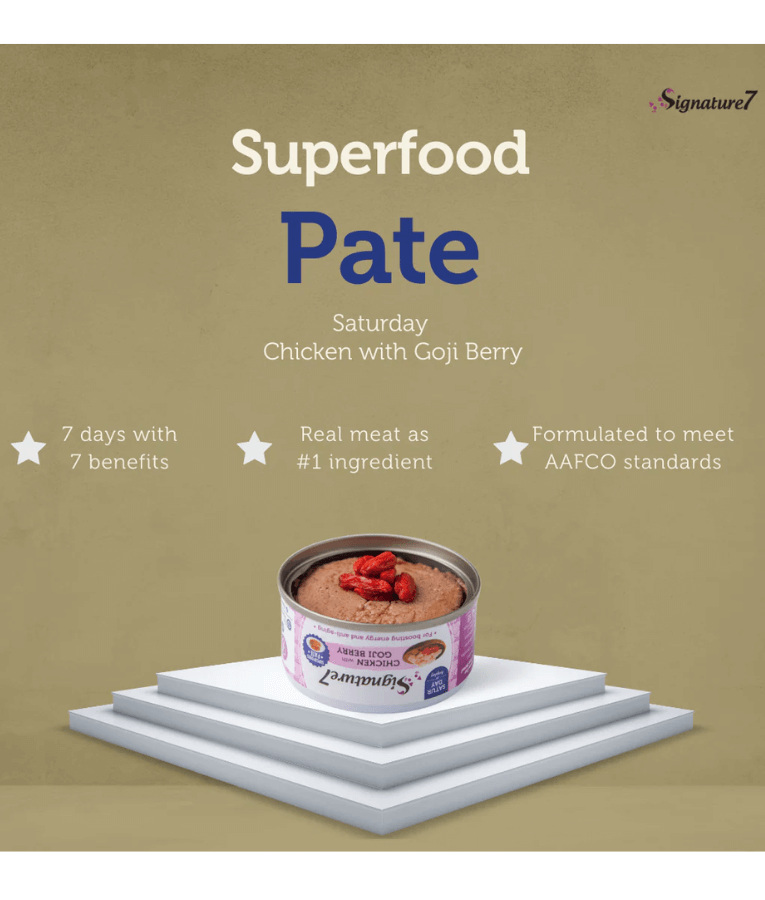 Signature7 Superfoods Pate Weekly Pack With Different Nutritional Benefits Cat Wet Food 7x80g