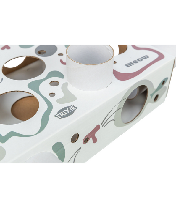 Trixie - Paws’n’Treats Box, Interactive Cat Puzzle Toy with Push-In Tubes - 35 × 7 × 20 cm