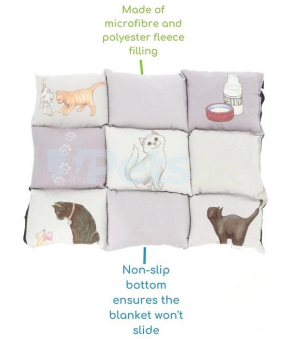 Trixie - Lying Mat Patchwork Blanket With Pockets For Catnip L54xW40xH7