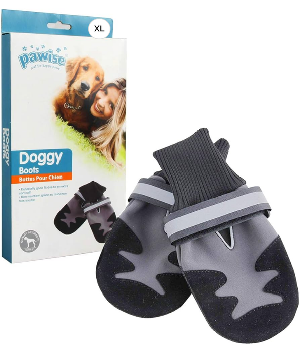 Pawise - Dog Protection Shoes, Softshell Outdoor Boots with Reflective Strap - XL