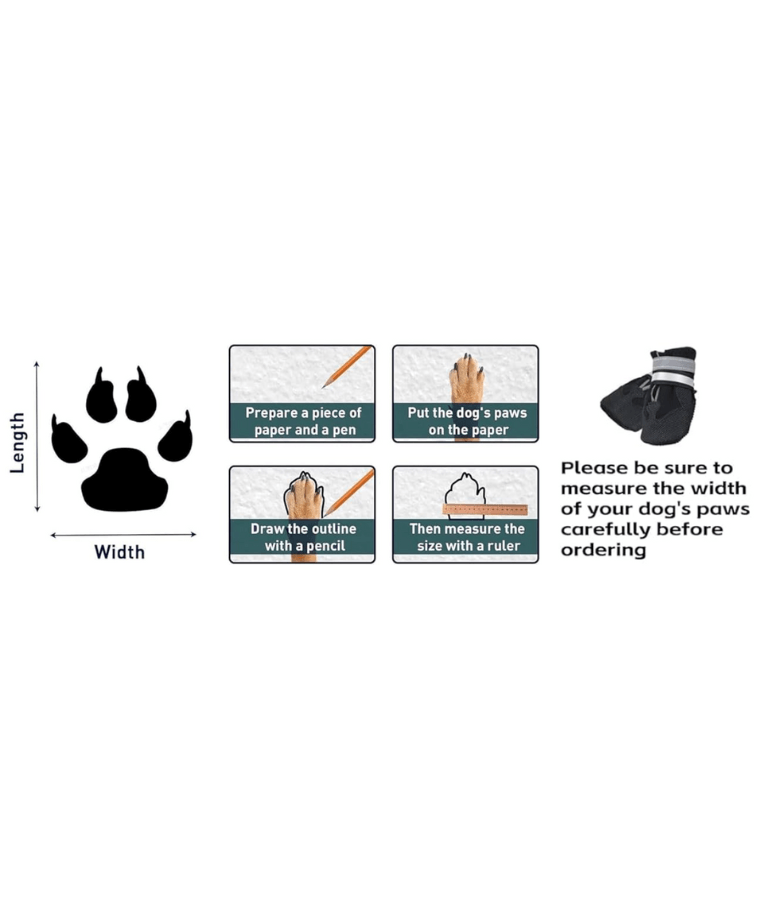 Pawise - Dog Protection Shoes, Softshell Outdoor Boots with Reflective Strap - XS-S-M-L-XL