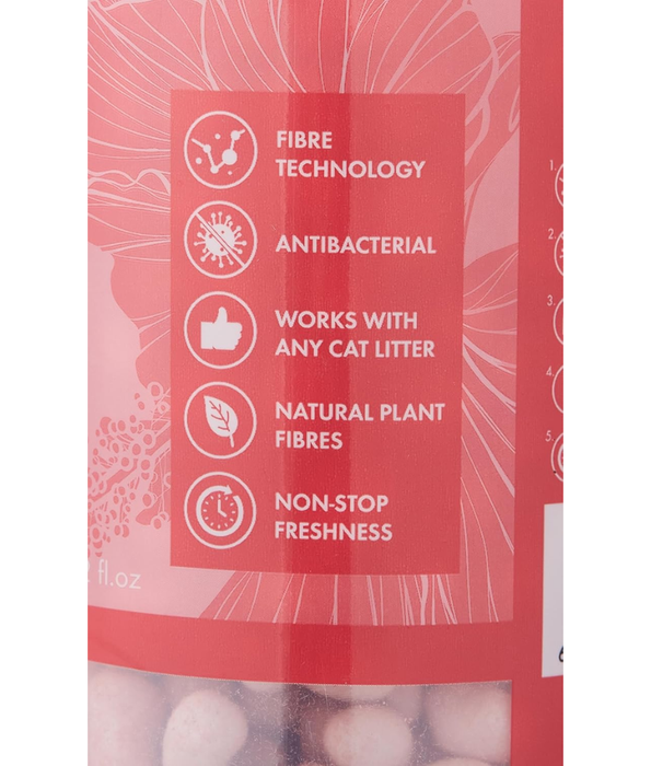 M-Pets - Fresh Pearls Natural Cat Litter Deodorizer, Floral Scent, Fibre Technology, Antibacterial - 450 ml