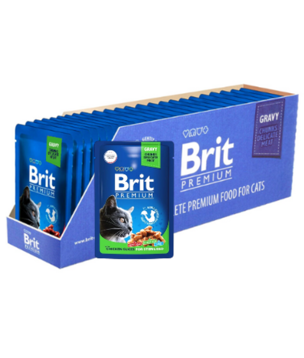 Brit Premium Chicken Slices for Sterilized Cats 100g