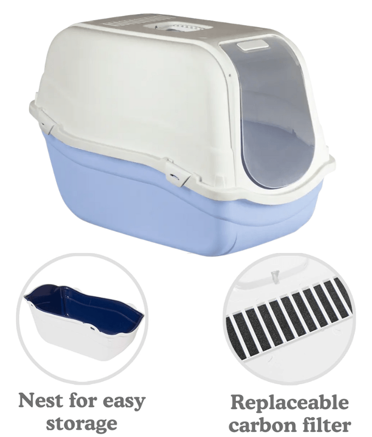 MP Bergamo - Romeo Maxi Toilet with Filter, Azure Blue - 66x43x47 cm