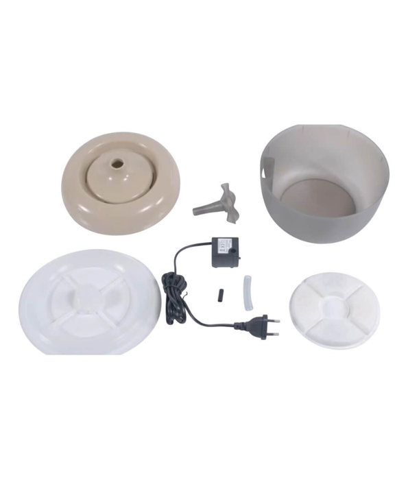 MP Bergamo - Malaga Flower Fountain Water Fountain for Cats & Small Dogs - Fuchsia 1.7L