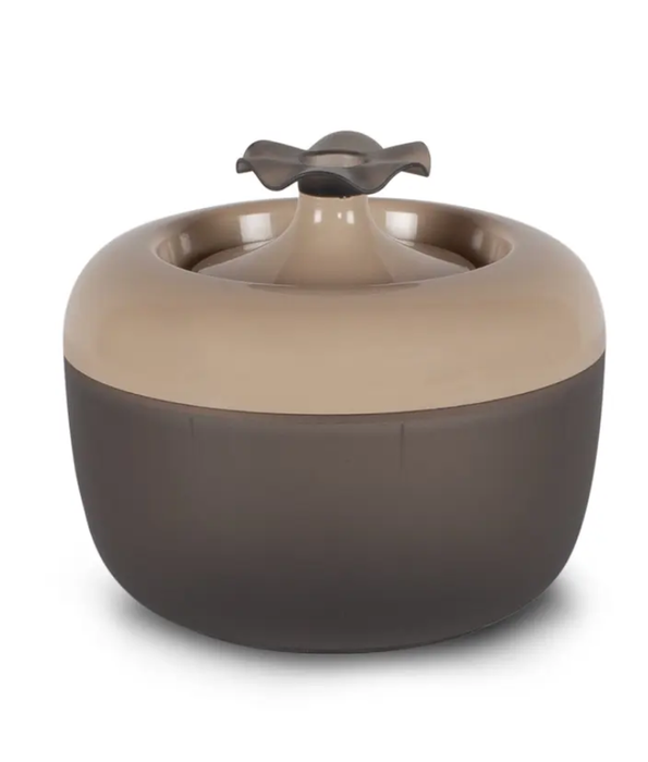 MP Bergamo - Malaga Flower Fountain Water Fountain for Cats & Small Dogs - Mocca 1.7L