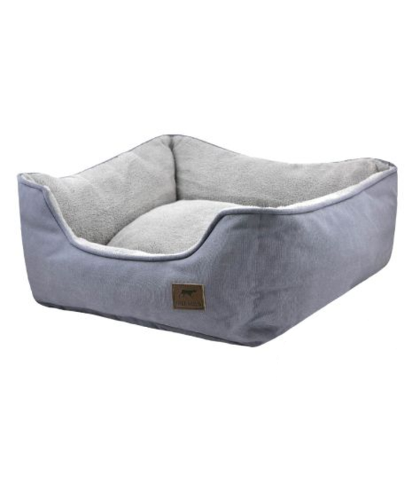 Tall Tails - Dream Chaser Charcoal Bolster Dog Bed, Reversible Fleece, Machine Washable, Eco-Fill - 106×85×22 cm