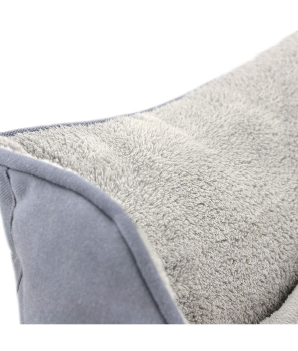 Tall Tails - Dream Chaser Charcoal Bolster Dog Bed, Reversible Fleece, Machine Washable, Eco-Fill - 106×85×22 cm