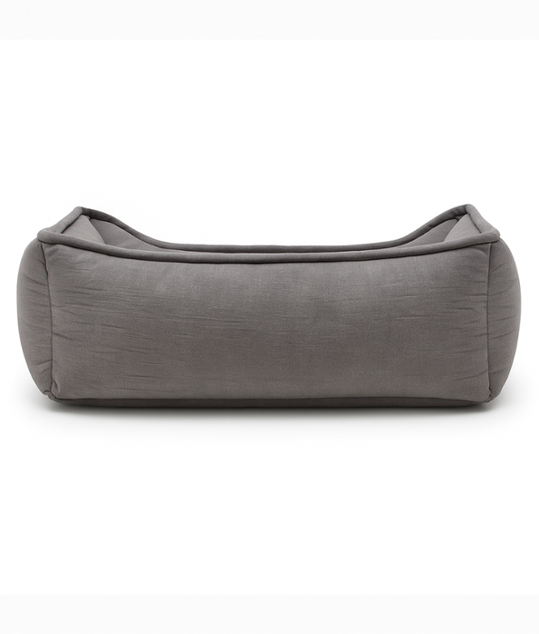 King Queen - Wrinkled Microfiber Suede Fort Bed for Small Cats & Mini Dogs, Soft Cushioned, Anti-Slip Base - 44×36×16 cm