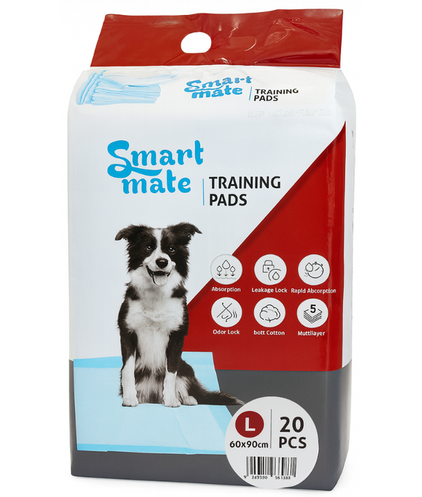 Midea Pet - Smart Mate Training Pads, 5-Layer Odor-Lock & Leak-Proof Absorption, Large 60×90 cm - 20 pcs