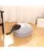 Pawise - Cat Cave Bed, Enclosed Felt Shell with Removable Cushion - 48 x 39 x 26 cm, cozy pet hideaway with a cat entering.
