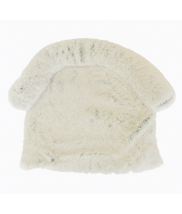 Tall Tails - Dream Chaser Anywhere Cuddler Dog Bed, White Faux Fur, Anti-Slip, Washable