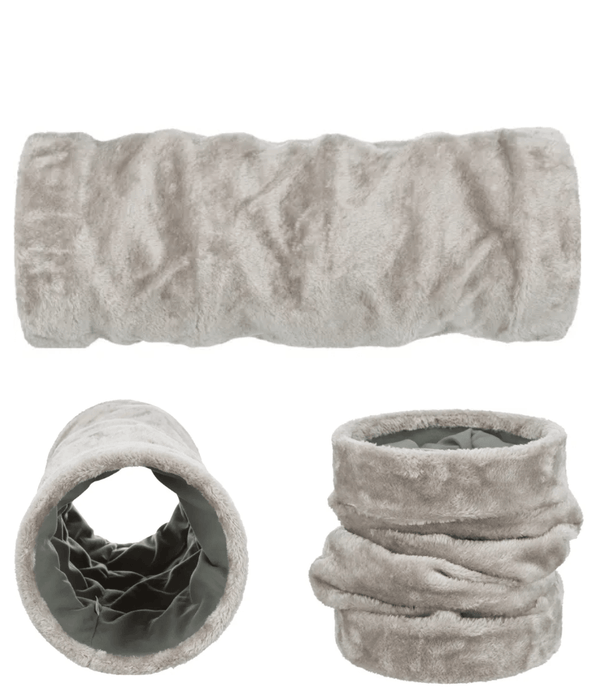 Trixie - Play Tunnel – Plush 22 × 60 cm Grey/Beige