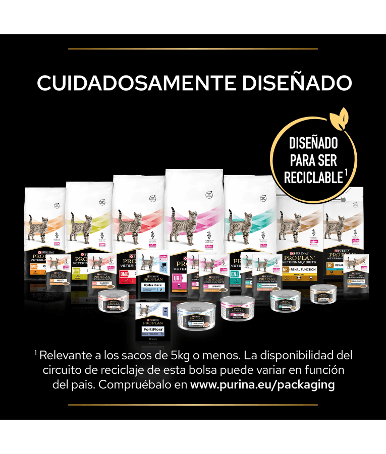 Purina - Pro Plan Veterinary Diets, EN Gastrointestinal Cat Pouch Salmon - 85g product packaging and varieties display.
