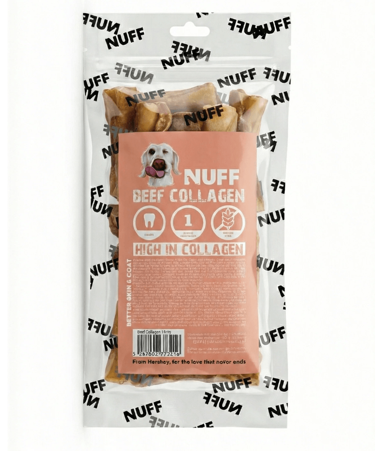 NUFF - Beef Collagen Wrapped Sticks –  Joint & Skin Support Chew for Dogs -  Grain & Gluten Free (3 pcs) - 80g