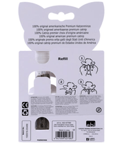 Duvo - D&D KeekaBoo Farmer Kattie Cat Toy with Catnip Refill – Plush Cat Toy – 11 × 6 × 2 cm packaging and catnip refill.