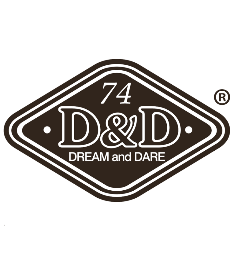 D&D logo showcasing Dream and Dare brand, emphasizing creativity and adventure in design.