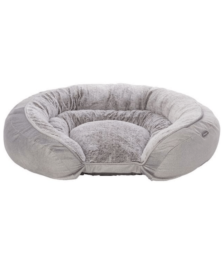 Top Paw - Orthopedic Premium Support Oval Lounger Bed, Memory Foam, Plush Greige, Washable Cover - L, XL
