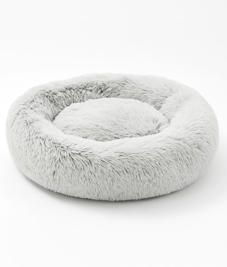 Tall Tails - Cuddle Donut Round Bed, Faux Fur, Real Feel Fabric, Machine Washable, Dog & Cat Bed