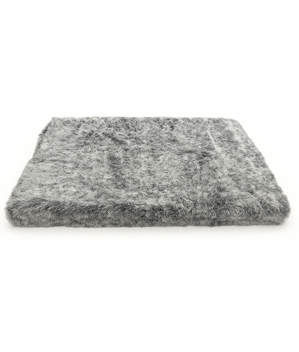 Tall Tails - Orthopedic Rectangular Dog Bed, Faux Fur Plush + Memory Foam, Anti-Slip, Washable - 115×80×10 cm