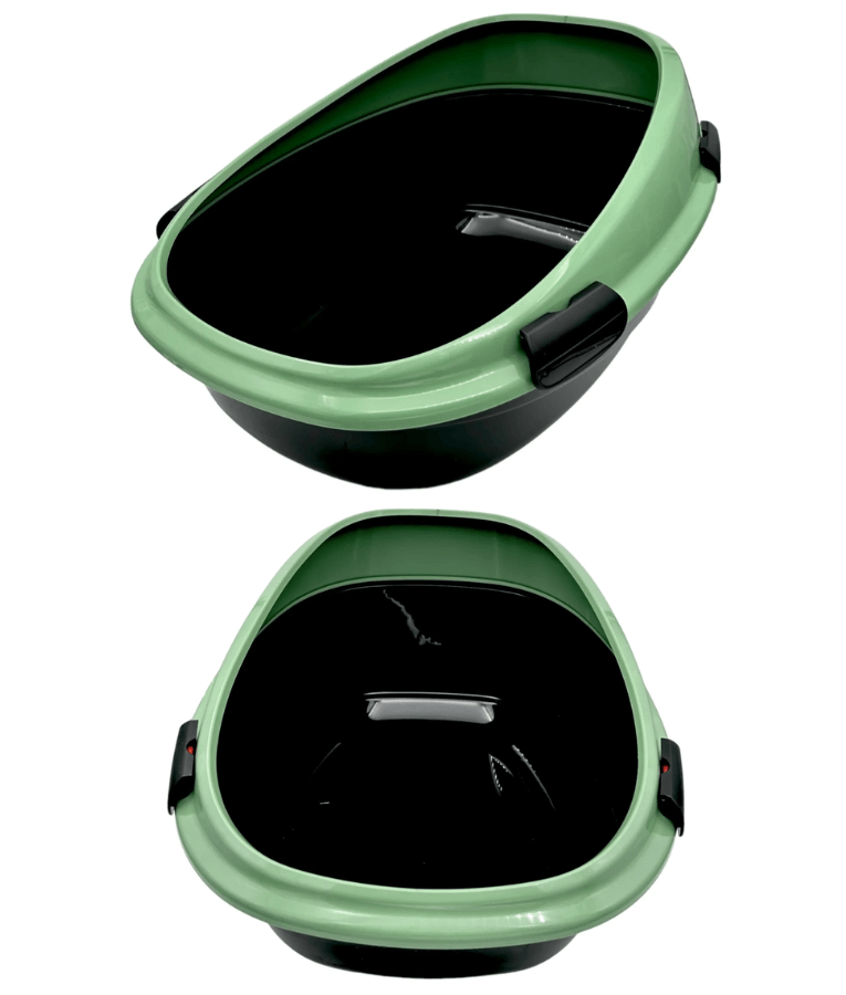 MP Bergamo - Pin Up Maxi Eco Salvia Open Litter Box, Green & Black - 66×49×36 cm