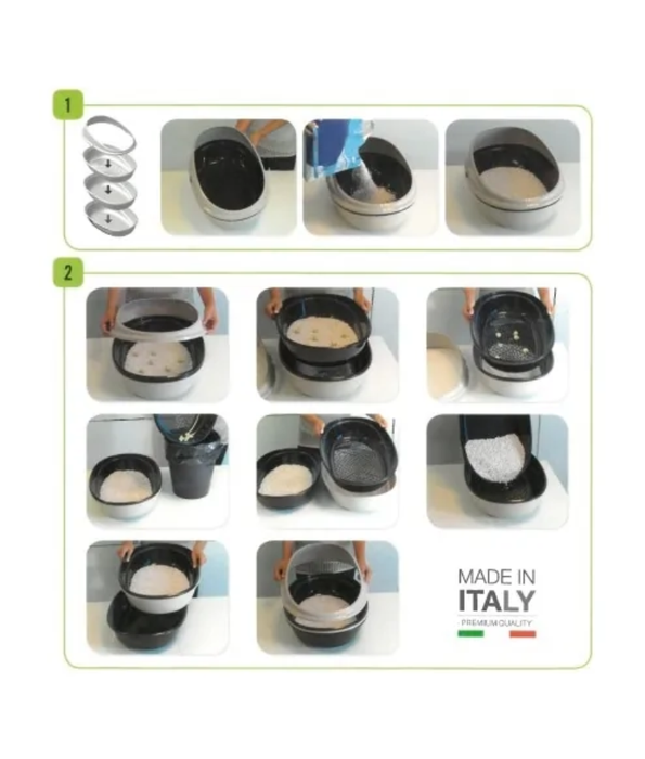 MP Bergamo – Pin Up Maxi Luxo Mocaccino Open Litter Box  – Beige & Black - 66×49×39 cm