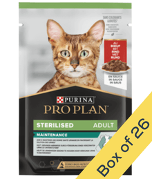 Pro Plan Purina Pro Plan Sterilised Wet Cat Food, Beef in Gravy, 85g