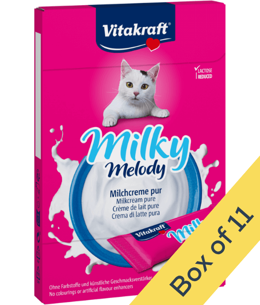 Vitakraft - Milky Melody, Lickable Creamy Tubes With Pure Milk - 7 Tubes x 10g