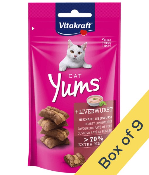 Vitakraft - Cat Yums, Soft Bites With Liverwurst (Liver Sausage) - 40g