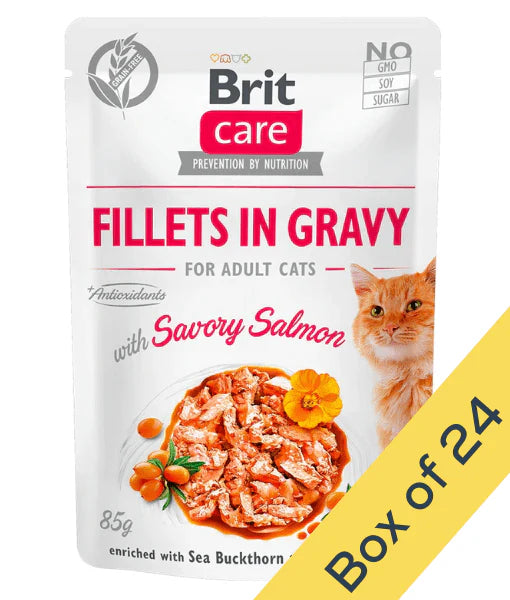 Brit Care - Savory Salmon Fillets in Gravy, Urinary Support, Adult Wet Cat Food - 85g