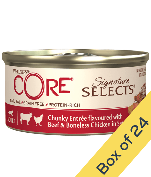 Wellness CORE Signature Selects Chunky Entree Flavored With Beef & Boneless Chicken In Sauce 79g