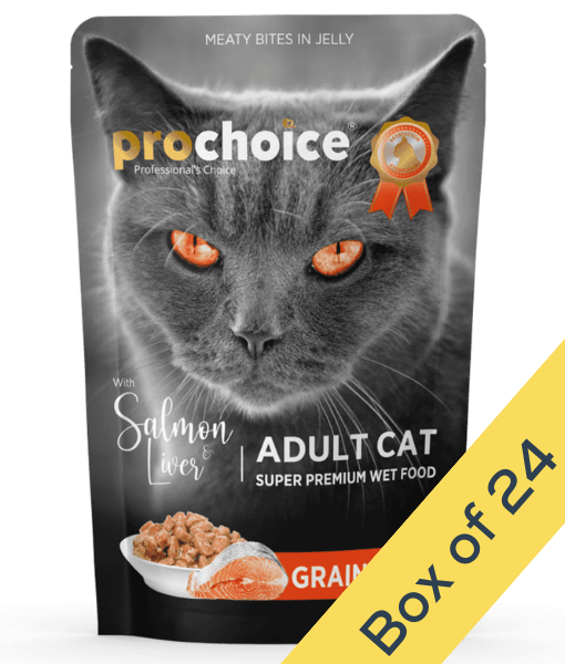 Prochoice - Adult Cat Bites With Salmon & Liver In Jelly 85g