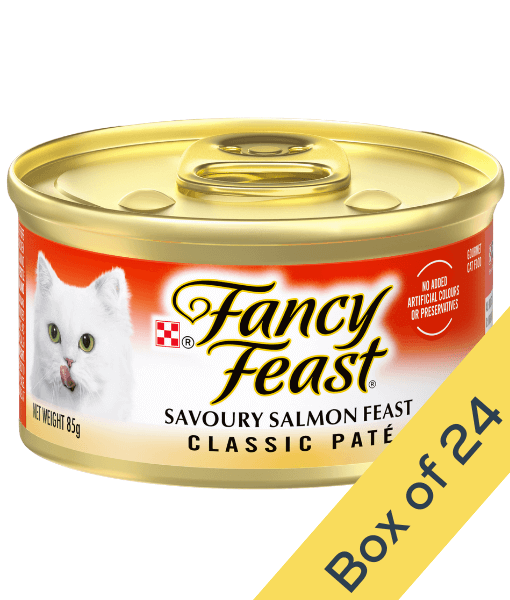 Fancy Feast Purina - Fancy Feast Classic Pate Savoury Salmon Feast Gourmet Cat Food 85g