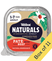 Webbox Naturals Adult Beef Pate Wet Dog Food 150g