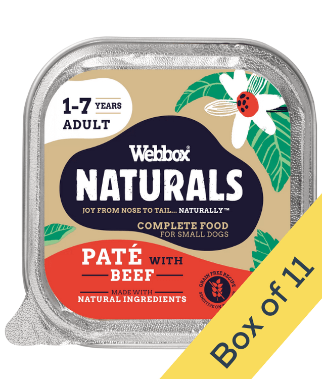 Webbox Naturals Adult Beef Pate Wet Dog Food 150g