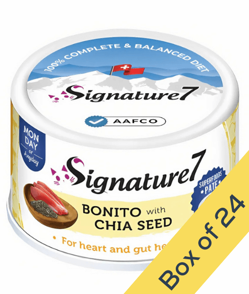 Signature7 Cat Superfoods Pate Monday Bonito With Chia Seed For Heart and Gut Support 80g