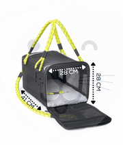 M-Pets - Remix Travel Carrier 2 In 1 With Leash/shoulder Belt - Black & Yellow L41 x W28 x H28 cm